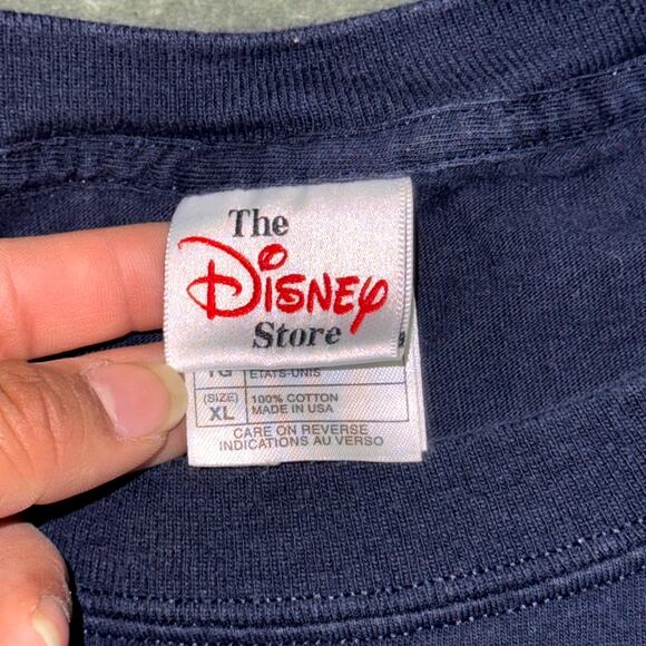 The Disney Store Grumpy's Happy Hour T-Shirt Men's XL Navy Blue Short Sleeve VTG - Picture 6 of 7